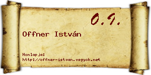 Offner István névjegykártya